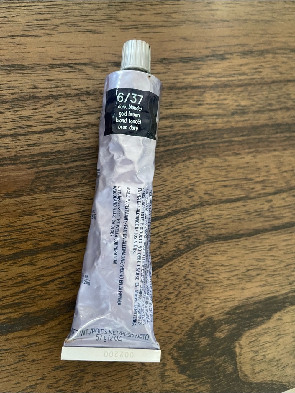6/37 Dark Blonde/Gold Brown Hair Color Cream